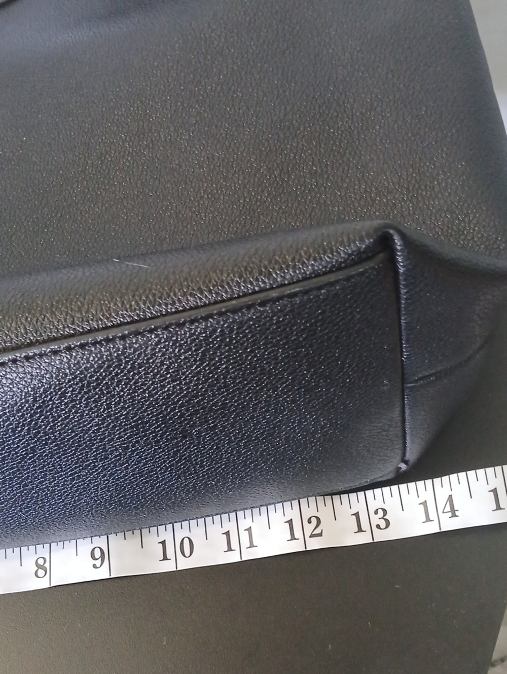 LC Lauren Conrad Black Pebbled Faux Leather Shoulder Bag with Front Pocket - Picture 11 of 14